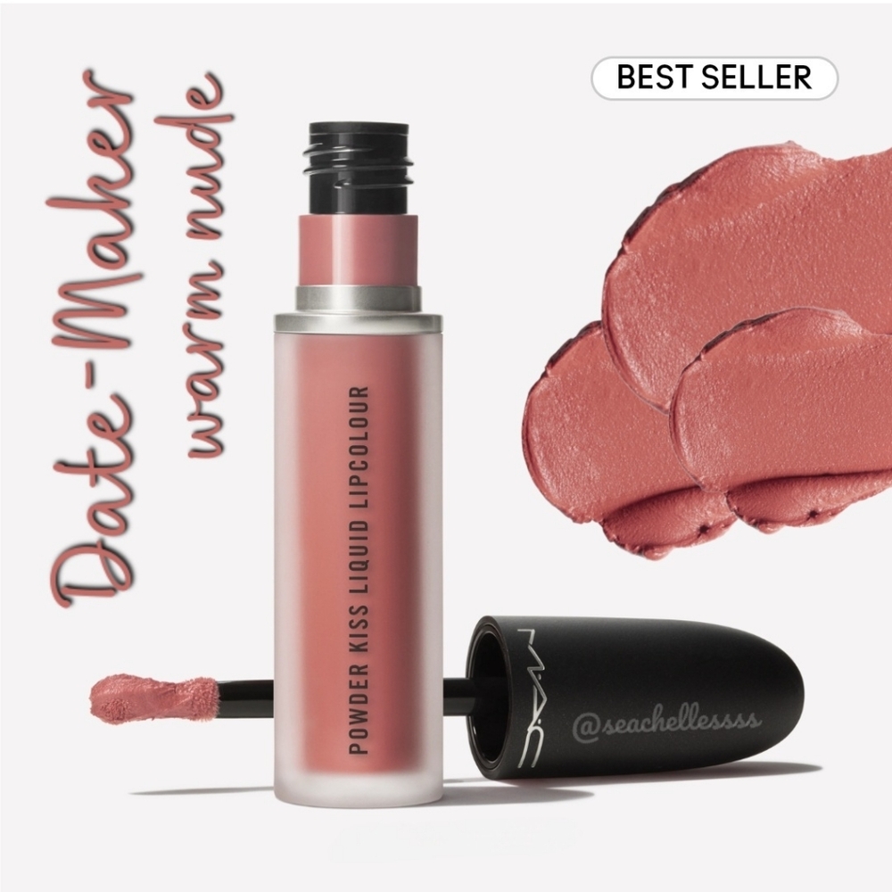 MAC Cosmetics Powder Kiss Liquid Lipcolour Date-Maker Warm Nude Brand New